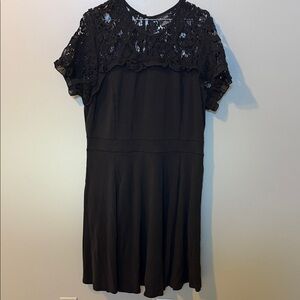 City Chic Black Lace Mini Dress